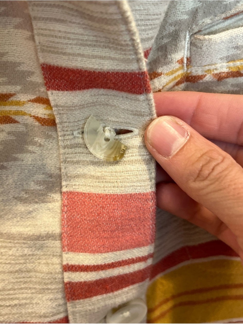 Pendleton Striped Hooded Button-Up Jacket in Rust & Mustard Size S NWOT Western - Picture 3 of 7